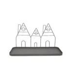 Metal Tray With House Decoration - Image 3