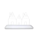 Metal Tray With House Decoration - Image 5