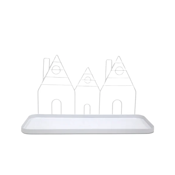 Metal Tray With House Decoration - Image 5