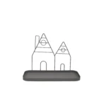 Metal Tray With House Decoration - Image 6