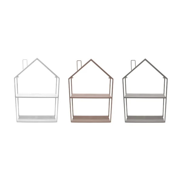 Two Tier House Shape Metal Shelf