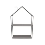 Two Tier House Shape Metal Shelf - Image 2