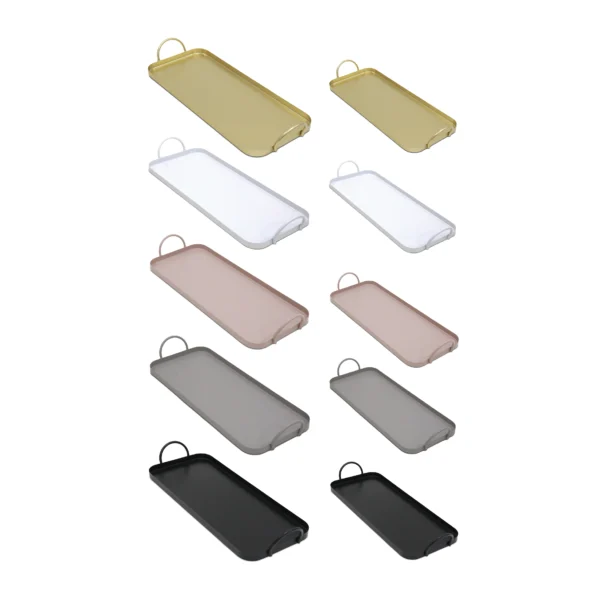 Rectangular Metal Tray With Handle
