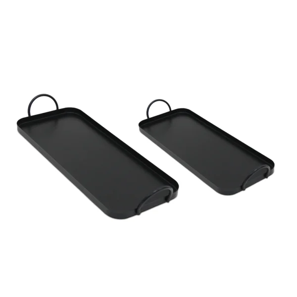 Rectangular Metal Tray With Handle - Image 2
