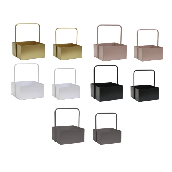 Square Metal Box With Handle