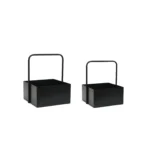 Square Metal Box With Handle - Image 2