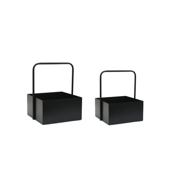 Square Metal Box With Handle - Image 2