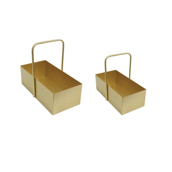 Rectangular Metal Box With Handle - Image 3