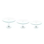 Round Glass Footed Tray