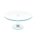 Round Glass Footed Tray - Image 2
