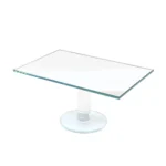 Rectangular Mirror Glass Footed Tray - Image 2