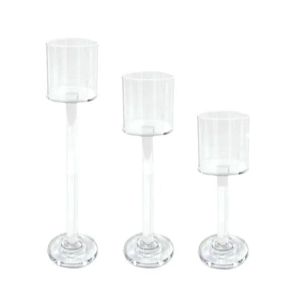 Glass Cup Footed Candle Holder
