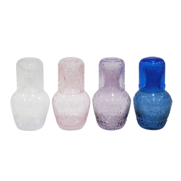 Vintage Glass Vase With Cover Cup