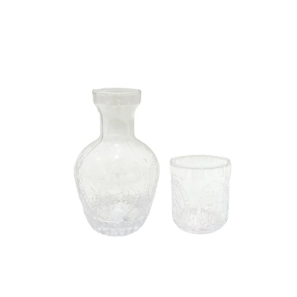 Vintage Glass Vase With Cover Cup - Image 2