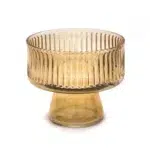 Ribbed Glass Bowl With Stand - Image 3