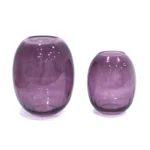Ribbed Round Glass Vase - Image 5