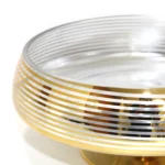 Gold Striped Footed Bowl - Image 2