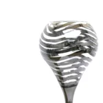 Striped Faded Tall Globe Glass Cup - Image 2