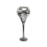 Striped Faded Tall Globe Glass Cup