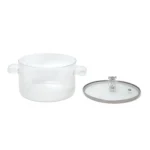 Metallic Bear Lid Transparent Glass Pot - Image 4