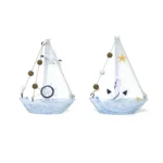 Blue And White  Wooden Sailing Boat Decorative