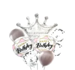 Crown Happy Birthday Balloon Set - Image 3