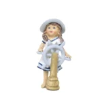 Driving Wheel Marine Girl Resin Decor