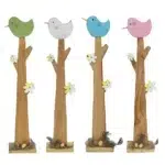 Wooden Branch With Bird & Egg Nest
