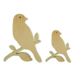 Wooden Bird On Leaves Branch - Image 3