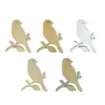 Wooden Bird On Leaves Branch