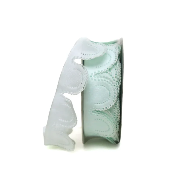 Scallop Embroidered Organza Ribbon - Image 6