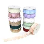 Scallop Embroidered Organza Ribbon