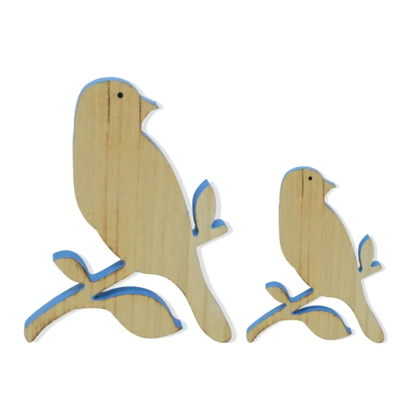 Wooden Bird On Leaves Branch - Image 5