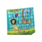 Whimsical Safari Party Napkin – Animal & Heart Print Sheets