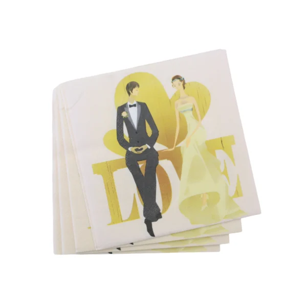 Bride & Groom Love Napkin