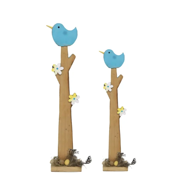 Wooden Branch With Bird & Egg Nest - Image 4