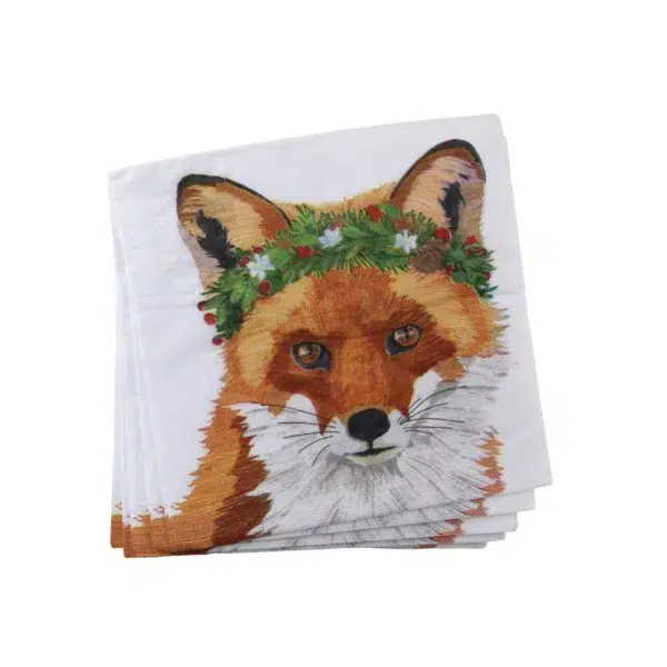Fox Floral Napkin