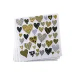 Golden Heart Pattern Napkin