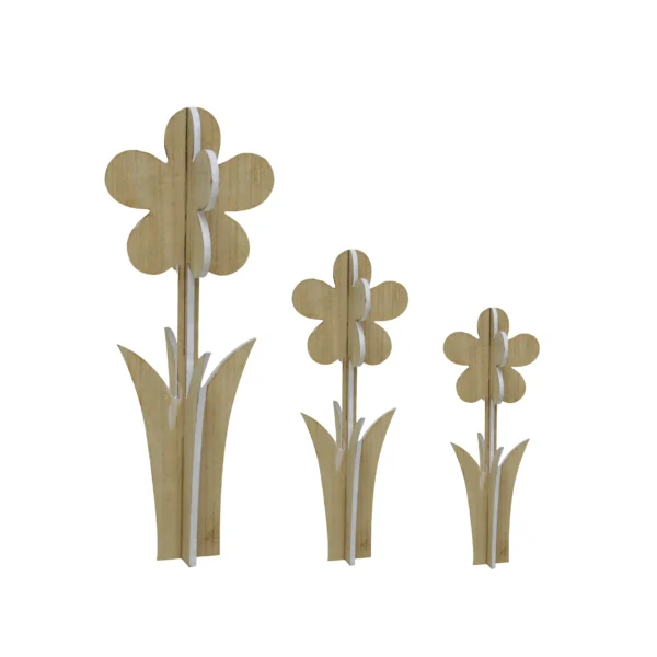 4D Wooden Flower Stand - Image 4
