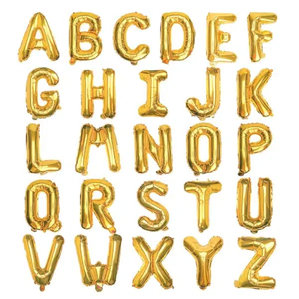 Gold Letter Balloon - Image 1