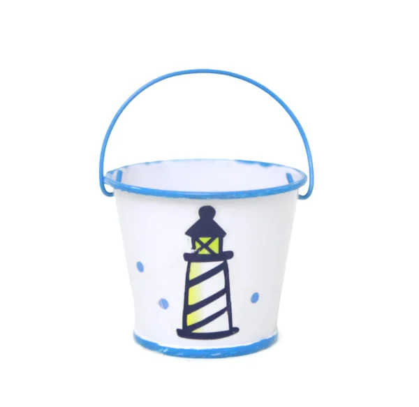 Light House Print Metal Bucket - Image 2