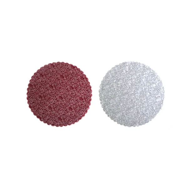 Round Metallic Trimmed Tissue