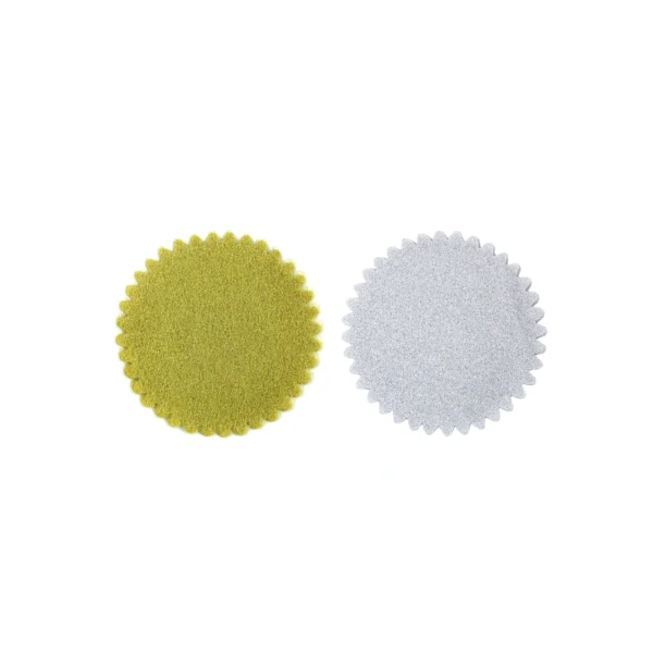 Round Glittered Metallic Tissue