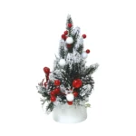White Base Red Berries Christmas Tree Decoration