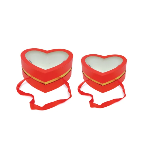 Hanged Window Red Heart Box