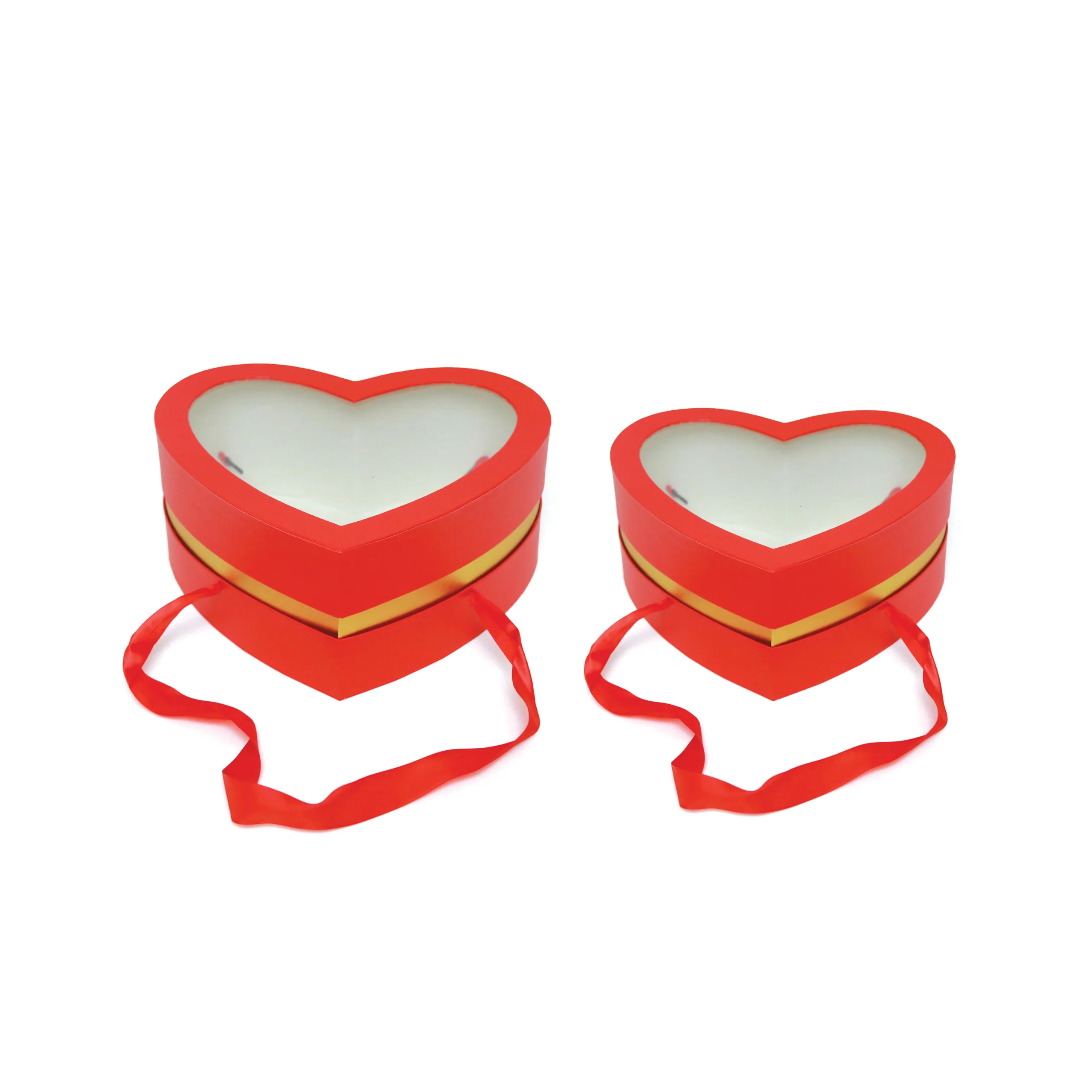 30304-4R-1 & 30304-4R-2 (1) Hanged Window Red Heart Box - Image 1