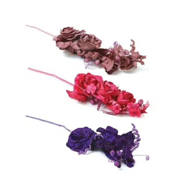 Glitter Scroll Flower Sprigs
