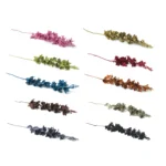 Glitter Leaf Cluster Decorative Sprig