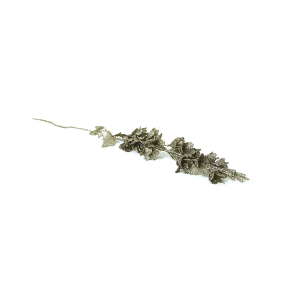 Glitter Leaf Cluster Decorative Sprig - Image 2