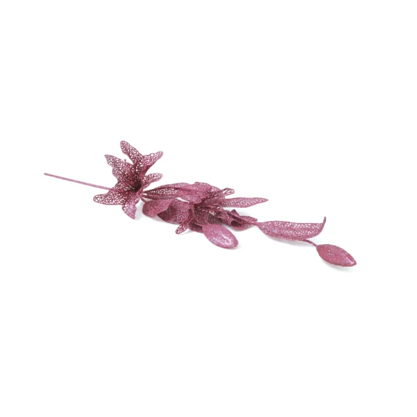 Glitter Leaf Stem Decorative Pick - Image 4